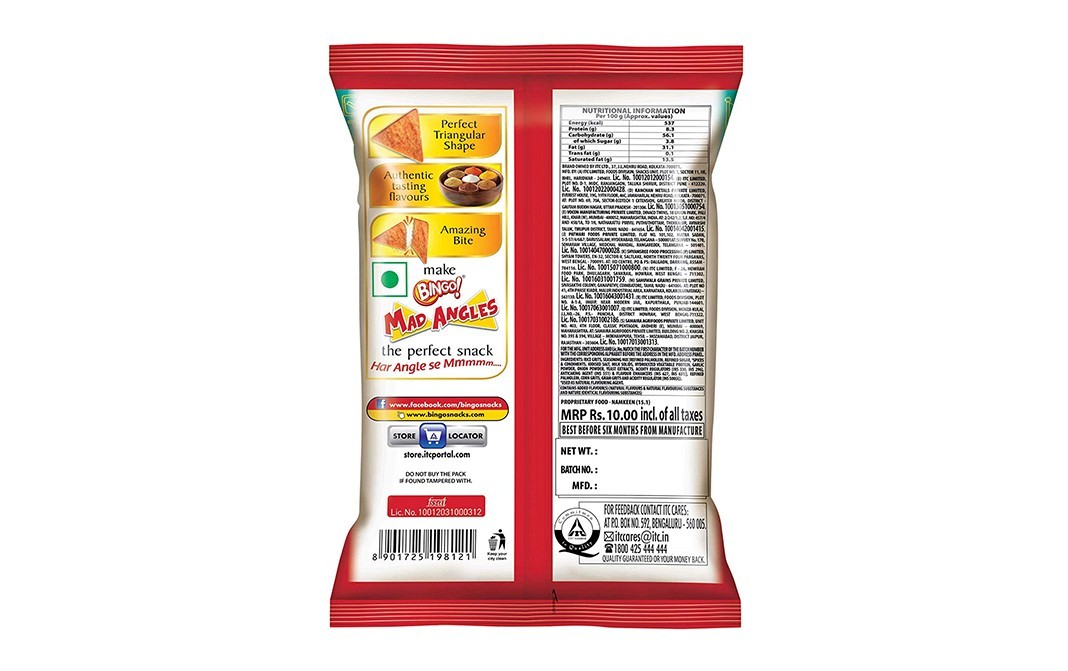 Bingo Mad Angles Mmmmm Masala   Pack  80 grams
